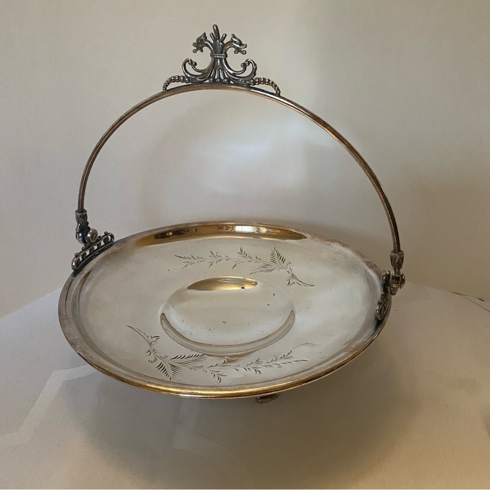 Vintage Victorian Silver Plated Compote or Brides Basket